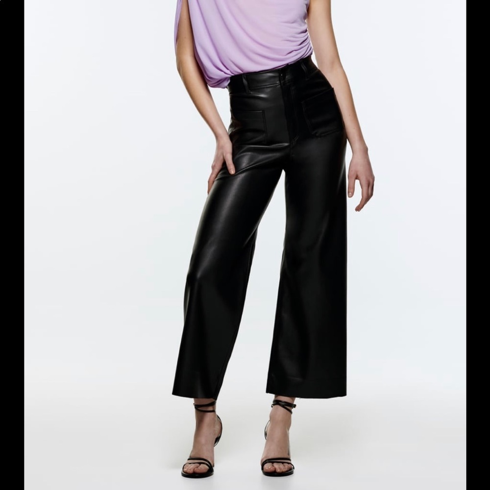 COPY - Zara NWT FAUX LEATHER MARINE STRAIGHT PANTS